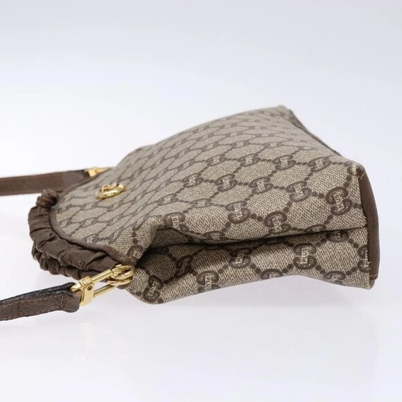 GUCCI GG Plus Supreme Shoulder Bag PVC Beige Gold Auth 137701 - Picture 4 of 16